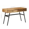 vidaXL Skrivebord med skuffer heltre mango 110x50x76 cm