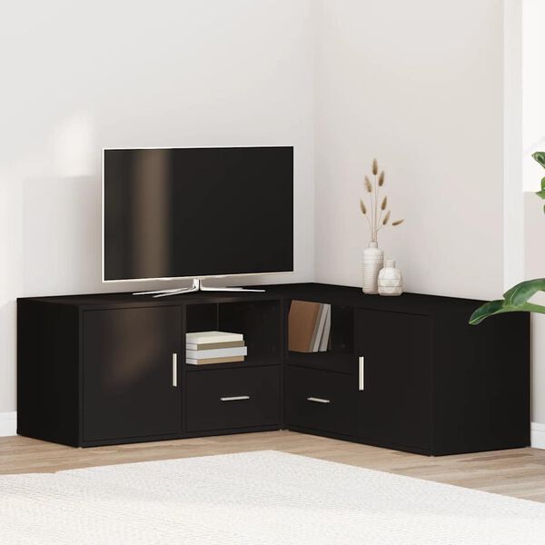 vidaXL Hj&oslash;rneskap svart 200x40x45 cm konstruert tre