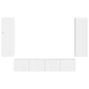 vidaXL TV-benksett Veggmontert 4 pcs H&oslash;yglanset hvit Konstruert tre