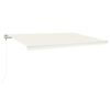 vidaXL Automatisk markise med vindsensor og LED 500x350 cm kremhvit
