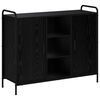 vidaXL Serviesskap Svart eik 97 x 33 x 81 cm Konstruert tre