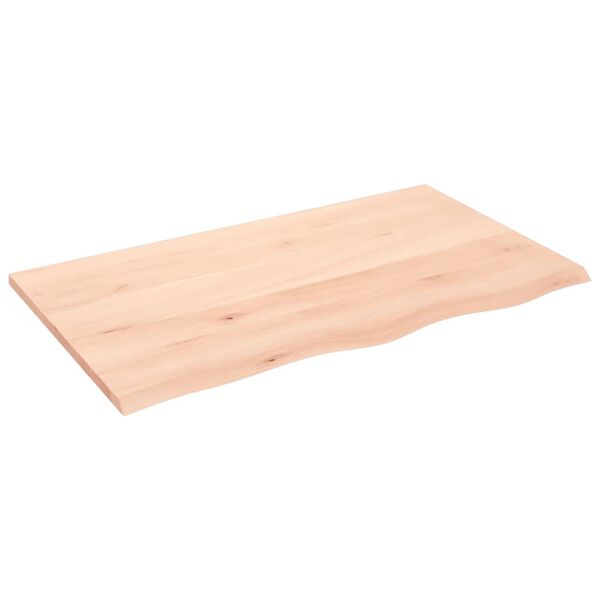 vidaXL Bordplate 100x60x2 cm ubehandlet heltre eik