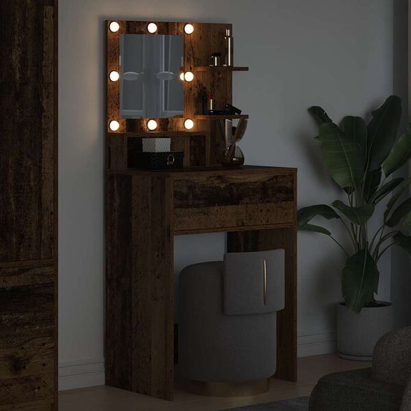 vidaXL Soverom sminkebord Gamle tre 80 x 39,6 x 135 cm Konstruert tre