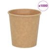 vidaXL Papir kaffekopper 1000 stk 4oz 100 ml brun
