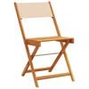 vidaXL Sammenleggbare hagestoler 8 stk beige stoff og heltre