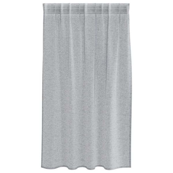 vidaXL Voile Gardin med gardiner 2 pcs Mørkegrå 140 x 140 cm Polyester