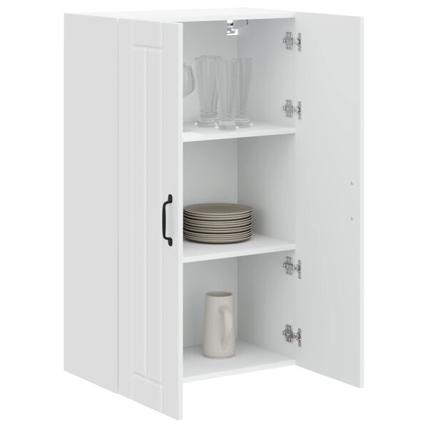 vidaXL Kj&oslash;kkenskap H&oslash;yglanset hvit 60 x 31 x 100 cm Konstruert tre