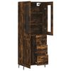 vidaXL Highboard r&oslash;kt eik 69,5x34x180 cm konstruert tre