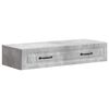 vidaXL Vegghengt Sidebord Betonggr&aring; 87,5 x 34,5 x 17 cm Konstruert tre