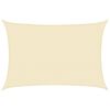 vidaXL Solskjerm seil HDPE rektangulær 4x6 m krem