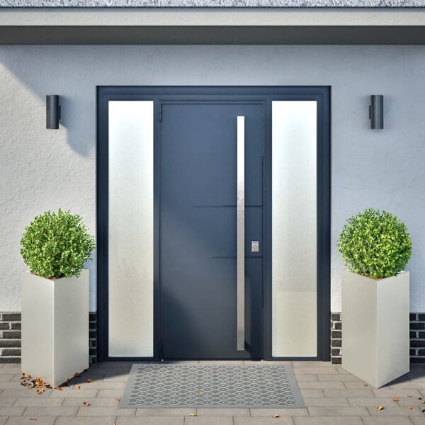 vidaXL Plantekasser 2 stk trekantet 50x43x75 cm rustfritt stål