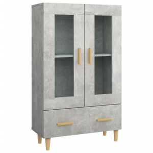 vidaXL Highboard betonggr&aring; 70x31x115 cm konstruert tre