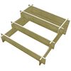 vidaXL Plantekasse 3-lags 90x90x35 cm impregnert tre