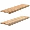 vidaXL Vinduskarmer 2 stk ubehandlet 100x25x2 cm heltre eik