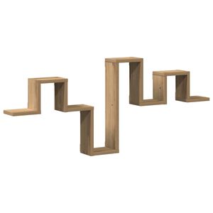 vidaXL Vegghylle Veggmontert Artisan Eik 104,5 x 43 x 10 cm