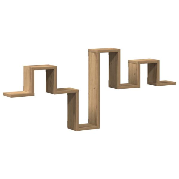 vidaXL Vegghylle artisan eik 104,5 x 10 x 43 cm Konstruert tre