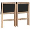 vidaXL Polstret sengegavl Svart 120 cm Massiv furu