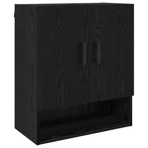 vidaXL Vegghengt skap 60 x 31 x 70 cm Konstruert tre Svart Eik