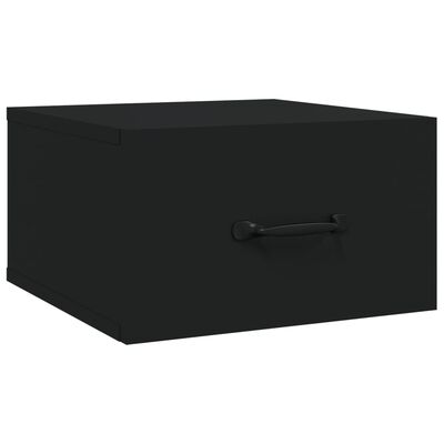 vidaXL Veggmontert nattbord 2 stk svart 35x35x20 cm