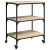 vidaXL Kj&oslash;kkenvogn Sonoma eik 60 x 41 x 76 cm Konstruert tre