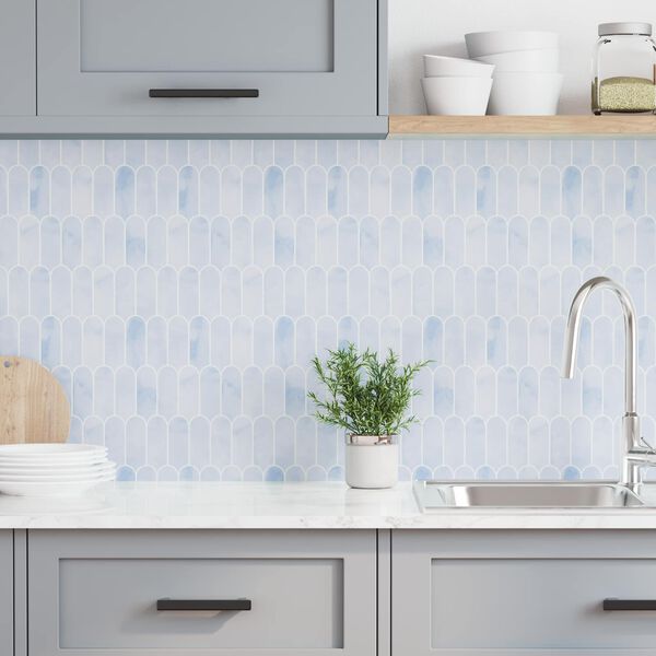 vidaXL Dekorative klistremerker 10 pcs Lys bl&aring; 30 x 30 x 0,8 cm