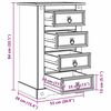 vidaXL Nattbord med skuff Hvit 53 x 39 x 84 cm Massiv furu