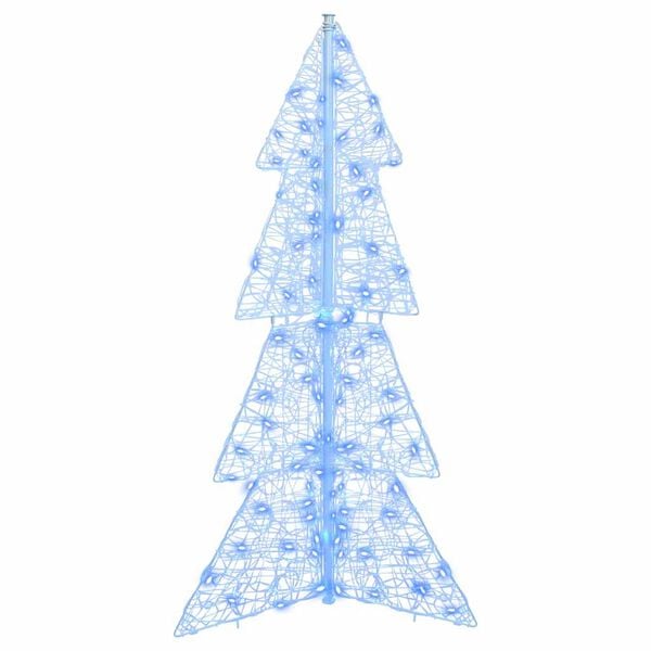 vidaXL Juletre med 100 LED Bl&aring; 120 cm Akryl