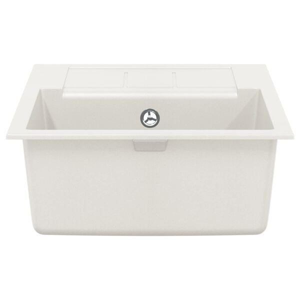 vidaXL Vask Hvit 620 x 500 mm 80% kvarts og 20% harpiks