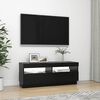 vidaXL TV-benk med LED-lys svart 100x35x40 cm