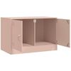 vidaXL TV-benker 2 stk rosa 67x39x44 cm st&aring;l