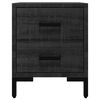 vidaXL Nattbord 2 stk svart 36x30x45 cm heltre furu