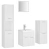 vidaXL Baderomsmøbelsett hvit sponplate
