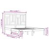 vidaXL Sengeramme med madrass 200x200 cm heltre furu