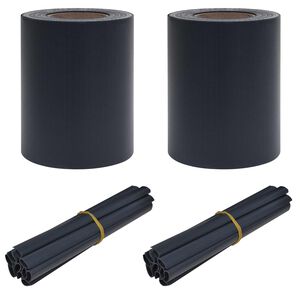 vidaXL Hage personvernscreens 2 pcs M&oslash;rkegr&aring; 35 x 0,19 m PVC