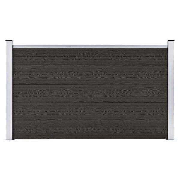 vidaXL Gjerdepanel WPC 180x105 cm svart