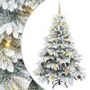 vidaXL Kunstig juletre med 150 LED med stativ Hvit 150 cm PE og PVC