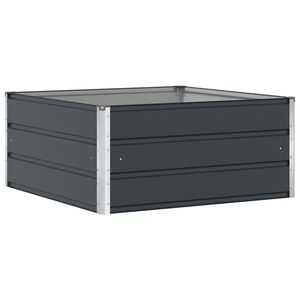 vidaXL Plantekassed Antrasitt 100 x 100 x 45 cm St&aring;l