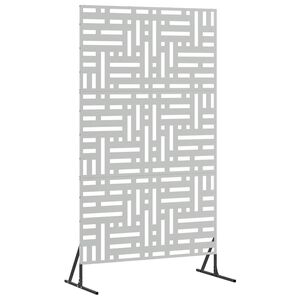 vidaXL Personvernsvegg 100 x 50 x 180 cm Galvanisert st&aring;l S&oslash;lv