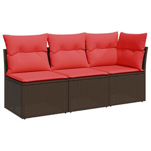 vidaXL | Hagem&oslash;belsofa | med pute Brun 172 x 62 x 69 cm Poly rattan