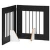 vidaXL Foldbar hundegitter med stativer 2 stk. Svart eik 120,5 cm