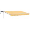 vidaXL Manuell markiseramme med LEDs sand 4 &times; 3,5 m