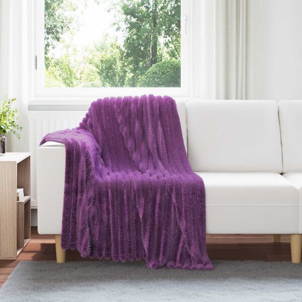 vidaXL Kastteppe Lilla 150 x 130 cm Fleece