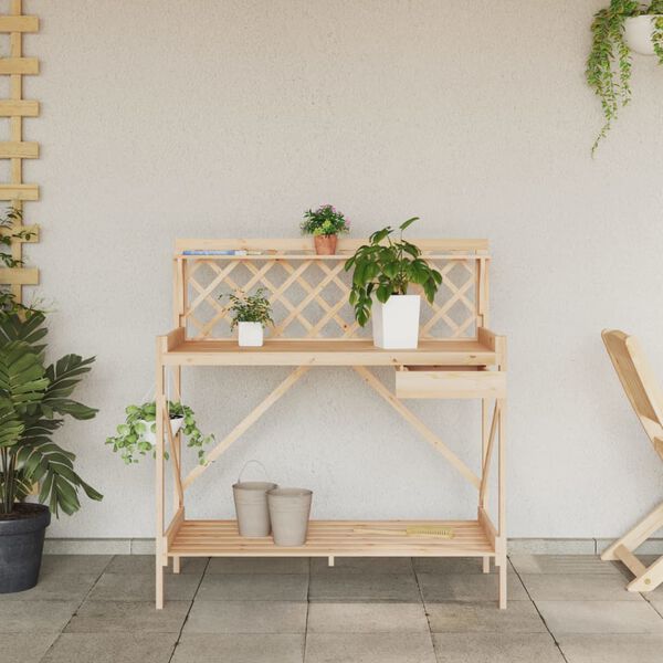 vidaXL Pottebenk med espalier heltre gran