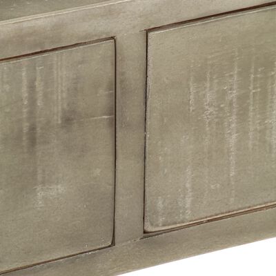 vidaXL Konsollbord heltre mango grå med messing 110x35x76 cm