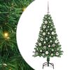 vidaXL Kunstig juletre med 150 LED gr&oslash;nn 120 cm PVC og St&aring;l og Plast