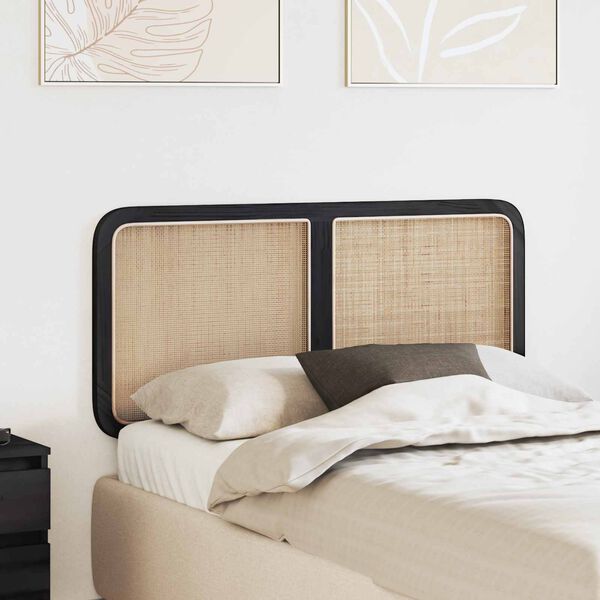 vidaXL Hodegavl med hodegjerde Svart 120 x 55 x 3 cm Rotting