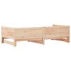 vidaXL Uttrekkbar Dagbed Brun 203,5 x 184 x 56,5 cm Massiv furu