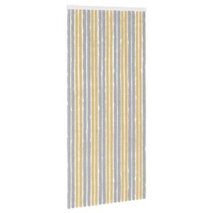 vidaXL Insektgardin Chenille Gr&aring; og Beige 90 x 200 cm 100% PP