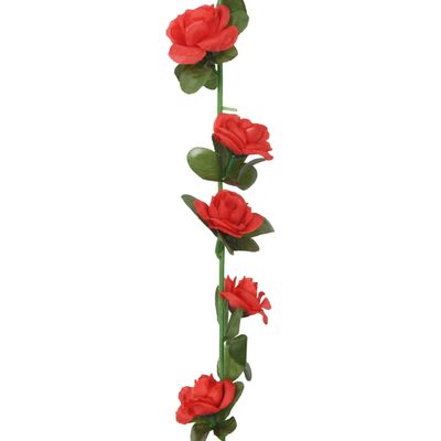 vidaXL Kunstige blomsterkranser 6 stk rød 240 cm