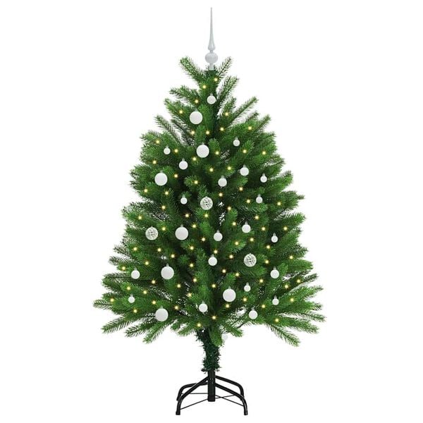 vidaXL Juletre med 150 LED med stativ grønn 120 cm PE
